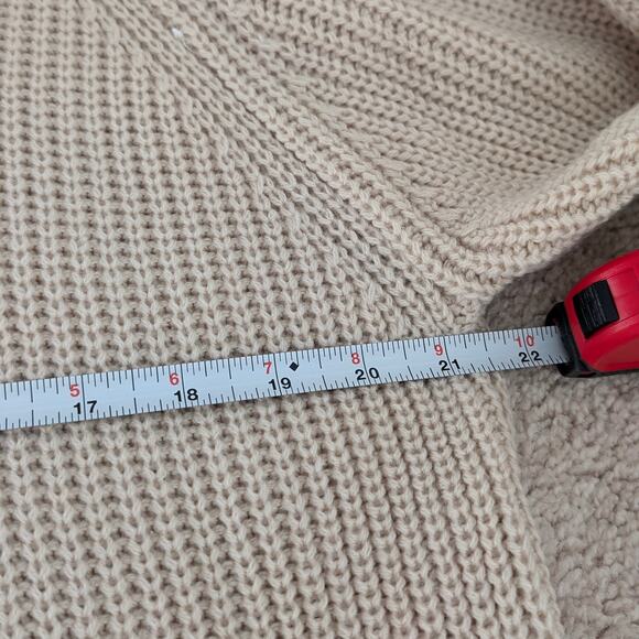 NWT SNDYS. Cream Cozy Knit Sweater Pullover Cowl Neck Dress, size M/L - Picture 7 of 7